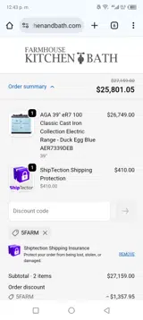 Farmhouse Kitchen and Bath coupon verification screenshot
