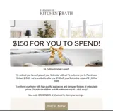 Farmhouse Kitchen and Bath coupon verification screenshot