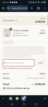 SAVE30% coupon verification screenshot