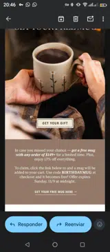 Birthdaymug coupon verification screenshot