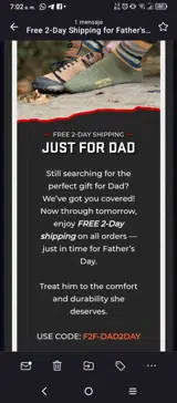 F2F-DAD2DAY coupon verification screenshot