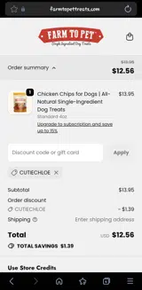 Cutiechloe coupon verification screenshot