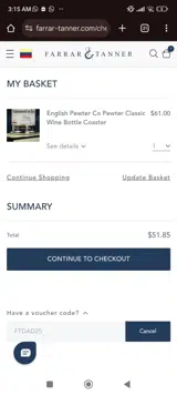 Ftdad25 coupon verification screenshot
