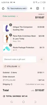 Fascinations coupon verification screenshot