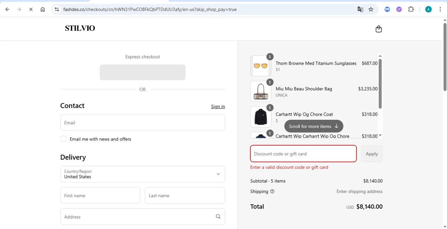 Fashdes coupon code screenshot showing code SUMMER15 applied at Fashdes checkout page. Uploaded by SimplyCodes community member AlexSierra on Sep 15, 2025