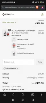 Alina10 coupon verification screenshot