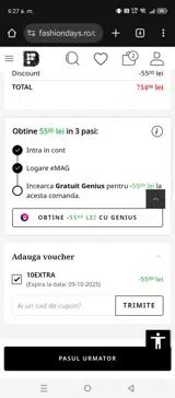 10EXTRA coupon verification screenshot