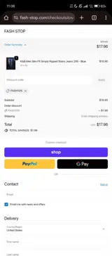 fash10% coupon verification screenshot