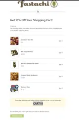 CART15 coupon verification screenshot