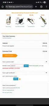 HINGE25 coupon verification screenshot