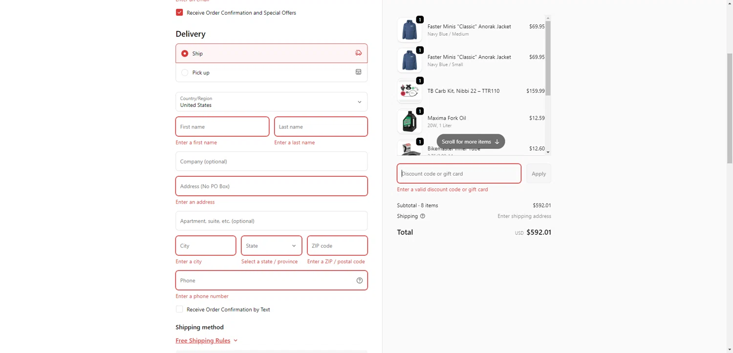 Faster-Minis promo code screenshot showing code FMAPP10 applied at Faster-Minis checkout page. Uploaded by SimplyCodes community member SwiftCurator4059 on Feb 10, 2026