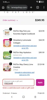 FREESHIP coupon verification screenshot