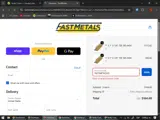 FASTMETALS20 coupon verification screenshot