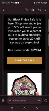 Fat Buddha Glass coupon verification screenshot