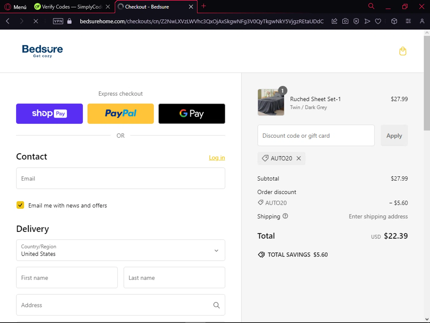 Faucet Depot promo code screenshot showing code KOHBELLERA10 applied at Faucet Depot checkout page. Uploaded by SimplyCodes community member BMO123 on Jan 7, 2025