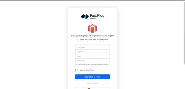 Fax.Plus checkout page showing Fax.Plus promo code box | Screenshot taken by SimplyCodes community member on Dec 5, 2024