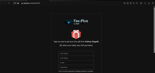 Fax.Plus checkout page showing Fax.Plus promo code box | Screenshot taken by SimplyCodes community member on Jan 30, 2025