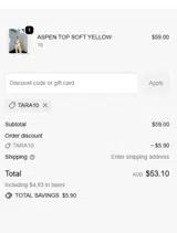 FAYT The Label coupon verification screenshot