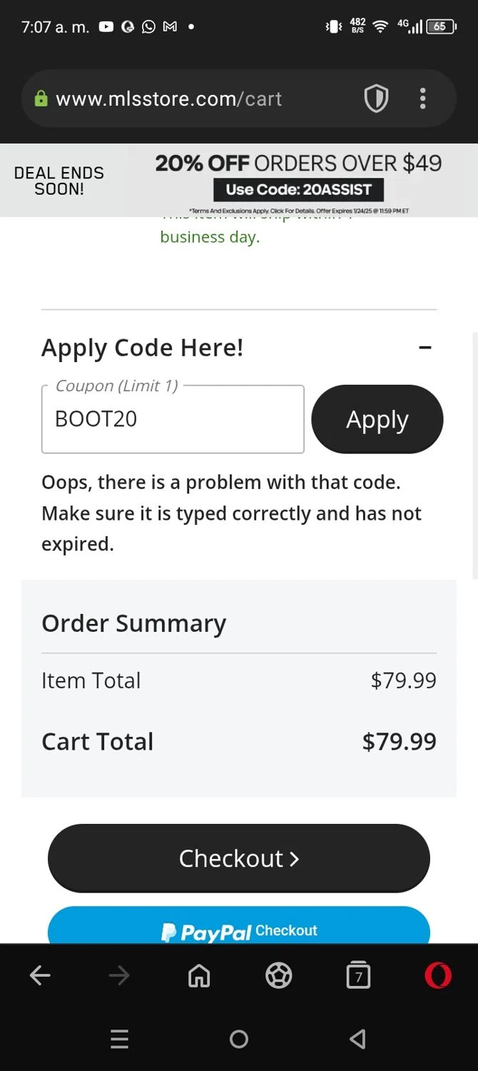 FC Cincinnati promo code screenshot showing code BOOT20 applied at FC Cincinnati checkout page. Uploaded by SimplyCodes community member xXRonXx on Jan 23, 2025