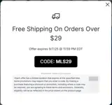 MLS29 coupon verification screenshot