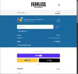 Fearless Records Store coupon verification screenshot