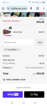 Tillykingx coupon verification screenshot