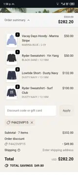 Feather 4 Arrow coupon verification screenshot