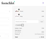 Feenchlet coupon verification screenshot