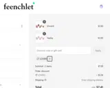 Feenchlet coupon verification screenshot