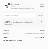 VOBA10 coupon verification screenshot