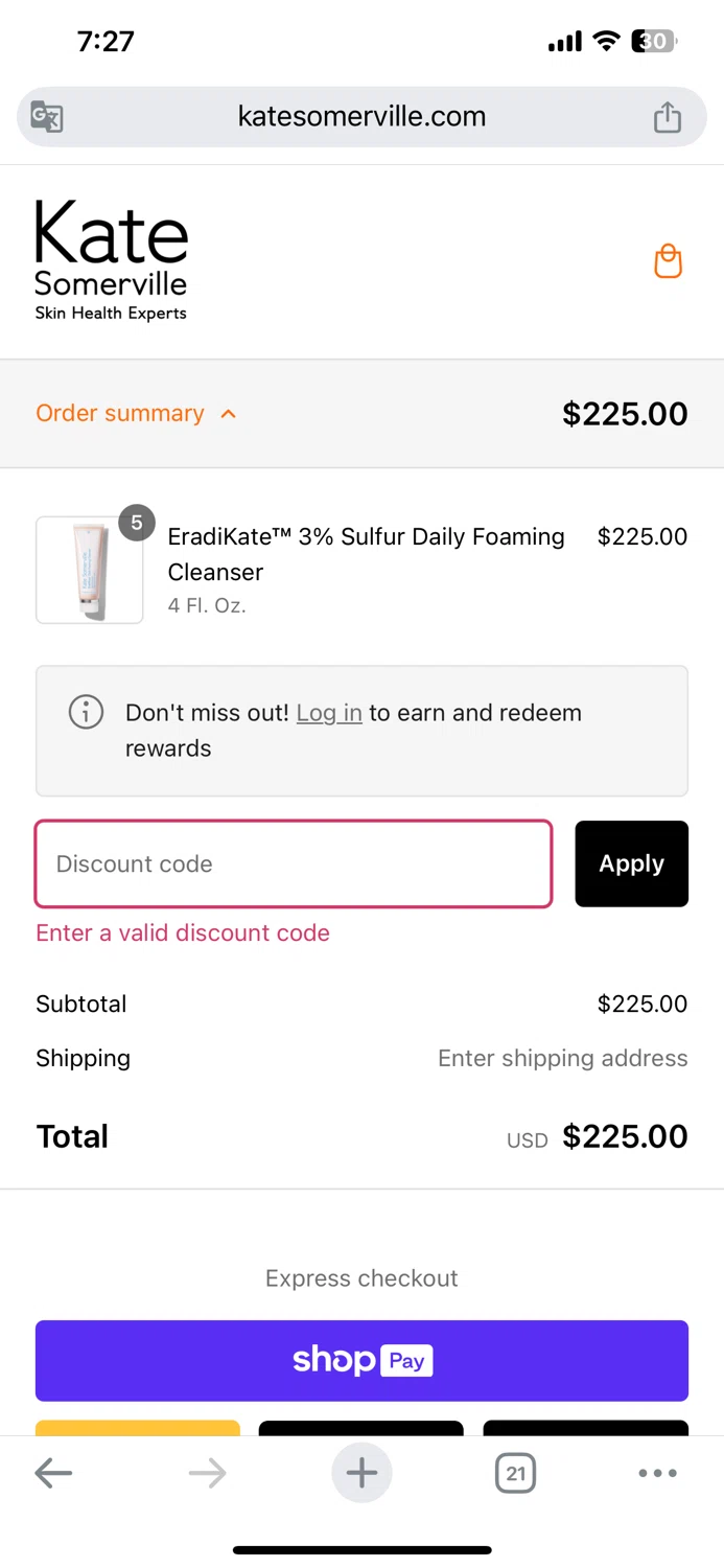 Femme LA discount code screenshot showing code FWSALE applied at Femme LA checkout page. Uploaded by SimplyCodes community member TreasureNavigator3440 on Mar 3, 2025