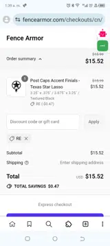 RE coupon verification screenshot