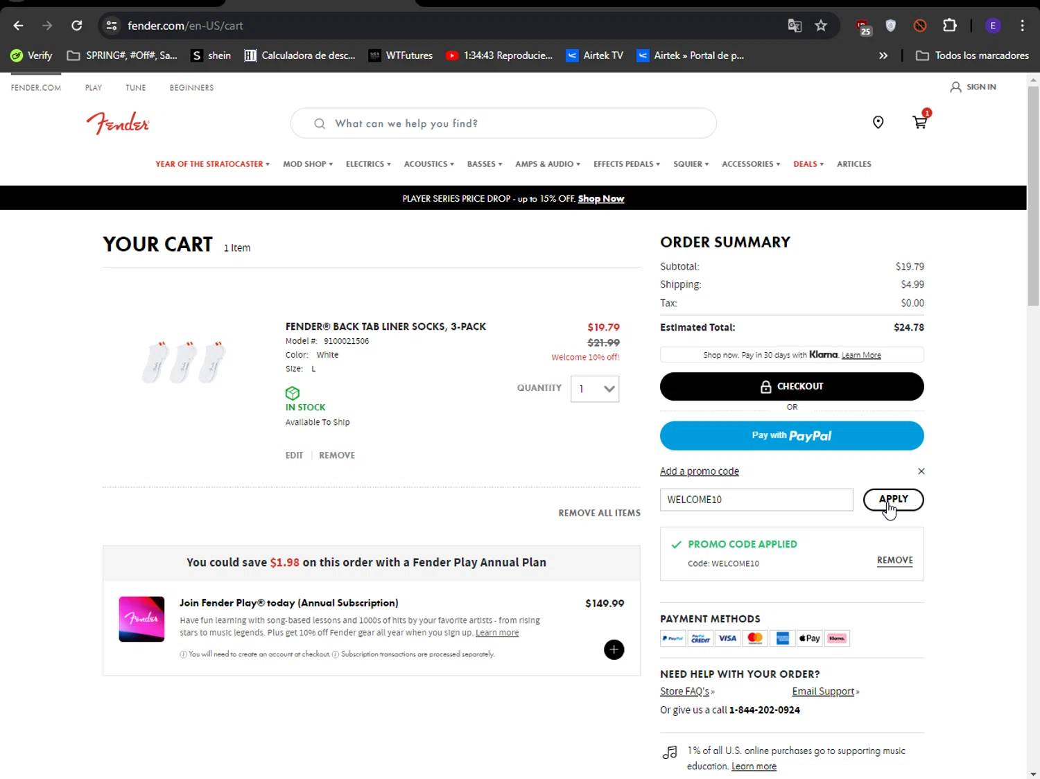 Fender Promo Codes 10 Off Coupon Codes in August 2024 SimplyCodes