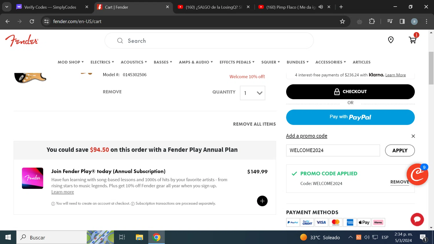 Fender Promo Codes 50 Off March 2024