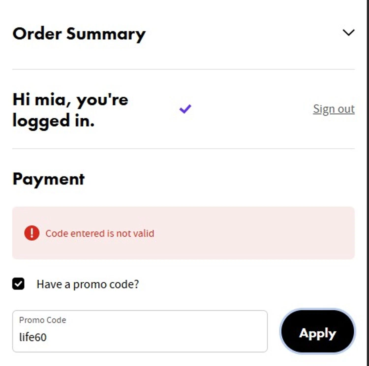 Fender Play promo code screenshot showing code life60 applied at Fender Play checkout page. Uploaded by SimplyCodes community member Eugeni on Dec 23, 2025