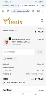 30GUHU coupon verification screenshot