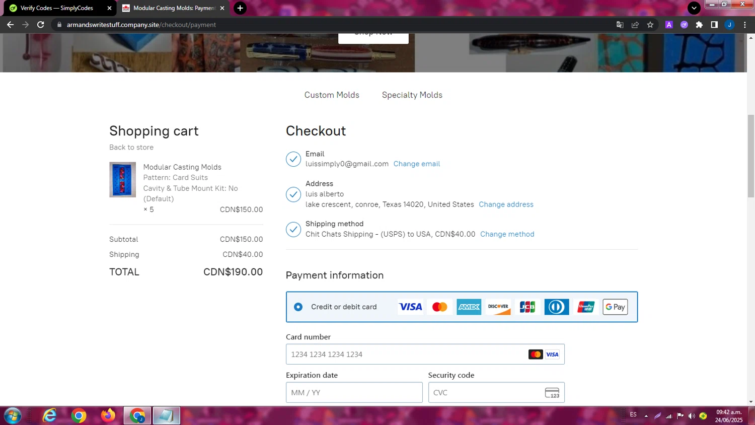 Ferdoll Beauty promo code screenshot showing code NEWBIE applied at Ferdoll Beauty checkout page. Uploaded by SimplyCodes community member ExtraordinaryPhoenix9295 on Jun 24, 2025
