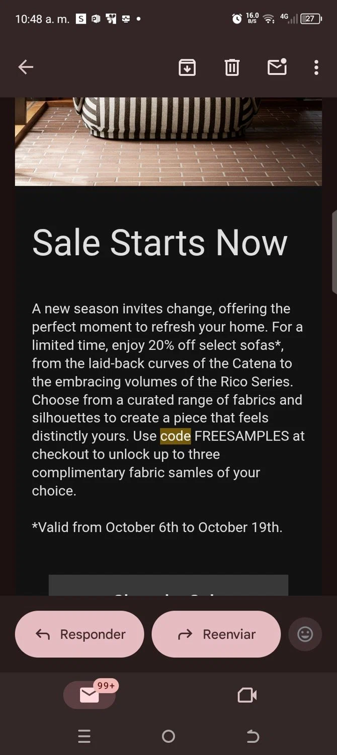 ferm LIVING discount code screenshot showing code FREESAMPLES applied at ferm LIVING checkout page. Uploaded by SimplyCodes community member kellymoreno on Oct 6, 2025
