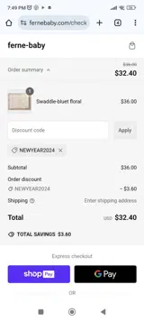 NEWYEAR2024 coupon verification screenshot