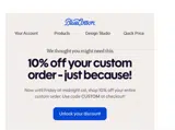CUSTOM coupon verification screenshot