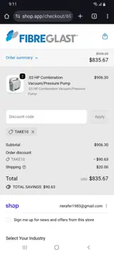 take10 coupon verification screenshot