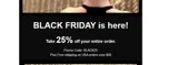 black25 coupon verification screenshot