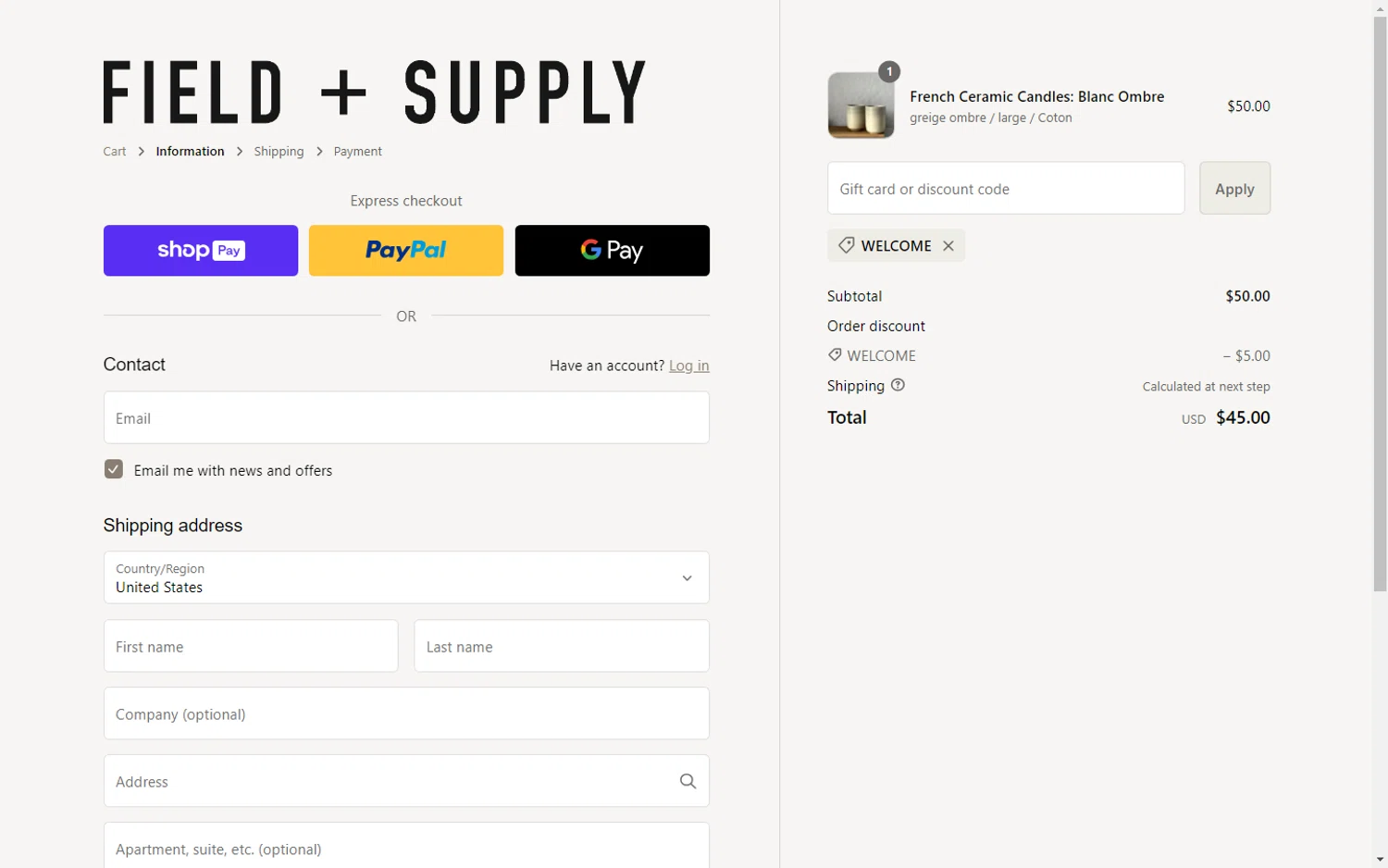 Field + Supply Coupon Codes 10 Off Coupons in August 2024 SimplyCodes