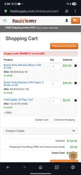 BDSRFL2 coupon verification screenshot
