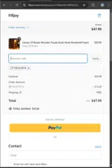 Fifijoy874 coupon verification screenshot