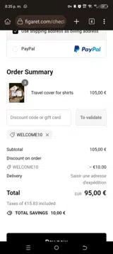 Figaret coupon verification screenshot