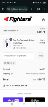 Ro15 coupon verification screenshot