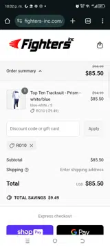 Ro10 coupon verification screenshot