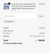 FINISH10 coupon verification screenshot