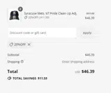 20%OFF coupon verification screenshot